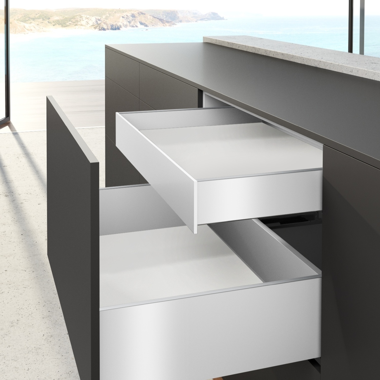 9255691 Передняя панель внутреннего ящика AvanTech YOU, H101, KD16, KB600, белая