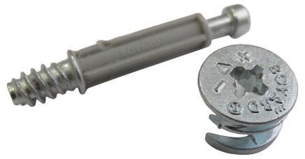 Эксцентриковая стяжка  15x10мм, дюбель с шурупной резьбой (Арт. ST01/48/6/Zn/01) Boyard