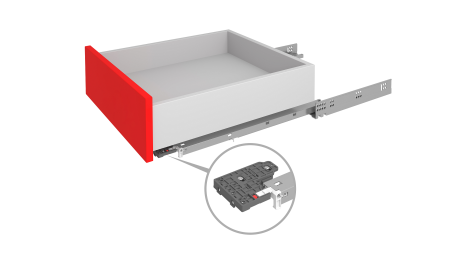 Направляющие механизмы B-Slide DB8781Zn/250 скрытого монтажа с доводчиком