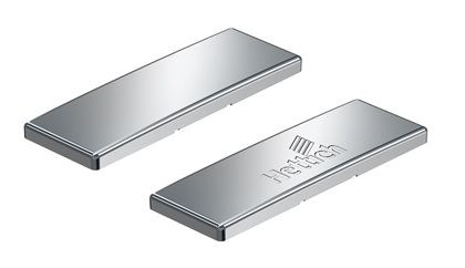 Заглушка на консоль петли Intermat, с логотипом Hettich, никелированная сталь, 9102082