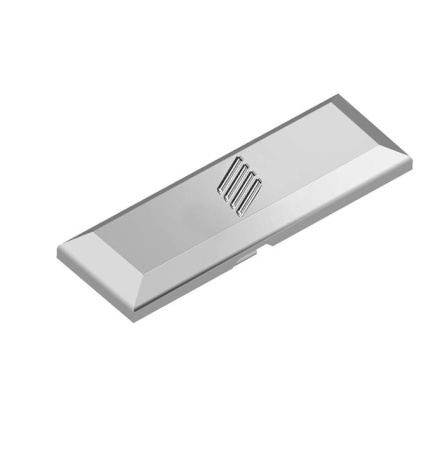 Заглушка на консоль петли Veosys, c логотипом Hettich, нержавеющая сталь, 9289610