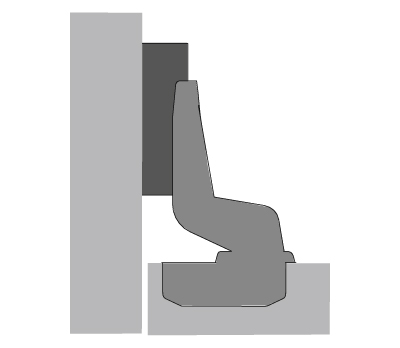Петля SlideOn 2333, угол открывания 95°, чаша TH42 D35, вкладная, B1,5, 1078662
