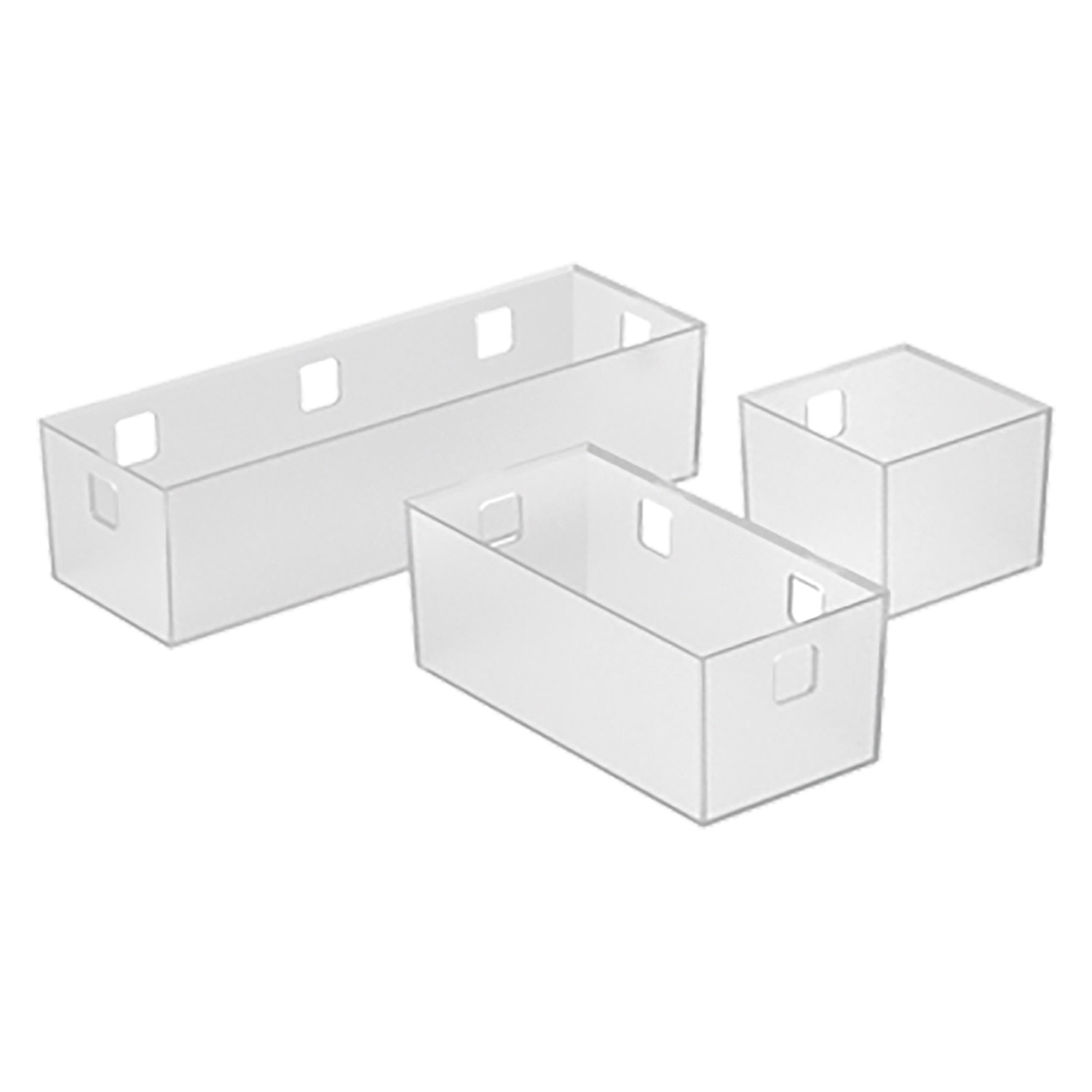 9153388 Комплект контейнеров Banio, пластик, прозрачный/цвет белый