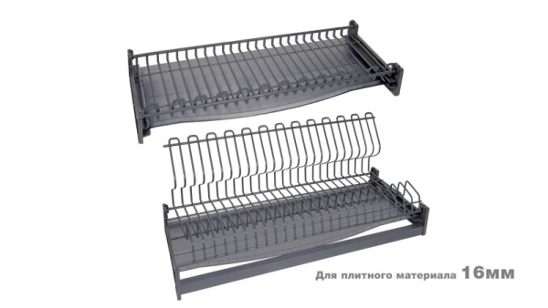 Сушка д/посуды STUDIO FL 16 SU09/500/GRPH, 2-хуровневая, с 2-мя поддонами из плоского прутка BOYARD