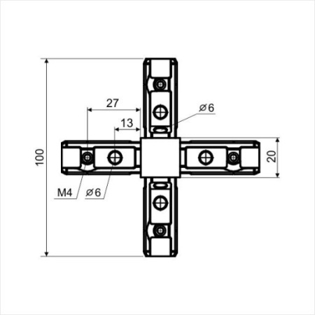 5L уголок соединительный для KS (в комплекте винты 4х12 5шт) A26 Черный матовый