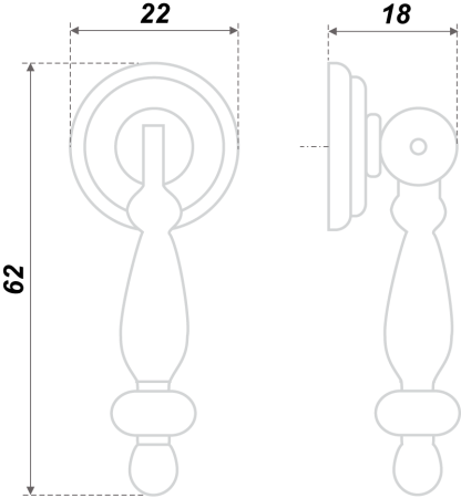 Мебельная ручка RC024AC.3