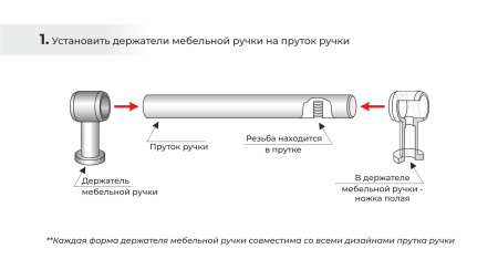 Держатель HOLD Conus RN004MBSG.23 (MBSG - Матовое браширов.сатиновое золото) под прутки CUSTOMIZE