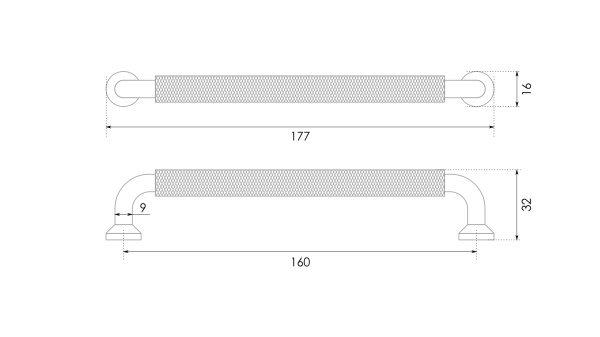 Мебельная ручка BOND RS324BL.4/160 (BL - Матовый чёрный)