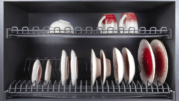 Сушка д/посуды STUDIO FL 16 SU09/700/GRPH, 2-хуровневая, с 2-мя поддонами из плоского прутка BOYARD