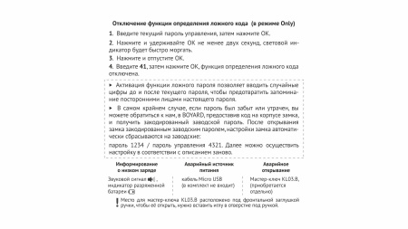 Ключ для аварийного открывания KL03.B (Z603BL.5) Boyard