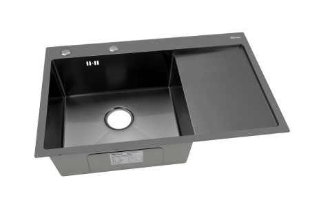 Кухонная мойка ARONA  ARS 780*505 L BLACK PVD NANO