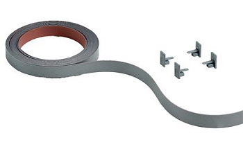 9209232 Декоративный профиль гибкий, L2500, H16, под приклеивание, серебристый