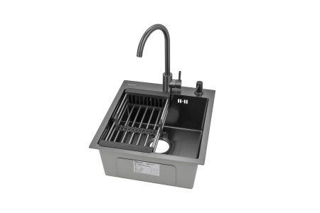 Кухонная мойка ARONA  ARS 550*505 BLACK PVD NANO