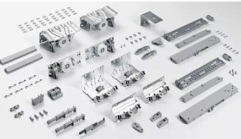 9275796 Комплект фурнитуры TopLine XL, 2 двери, STB19/17мм. толщина двери 18-30мм, 60 кг.