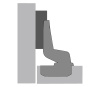 Петля SlideOn 2333, угол открывания 95°, чаша TH42 D35, вкладная, B1,5, 1078662