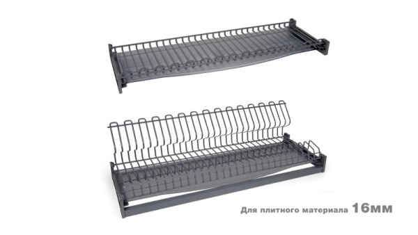 Сушка д/посуды STUDIO FL 16 SU09/800/GRPH, 2-хуровневая, с 2-мя поддонами из плоского прутка BOYARD