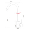 Смеситель кухонный ARONA ARM 202 GOLD PVD