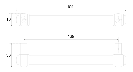 Мебельная ручка BAMBOO RR008BSBN.4/128 (BSBN - Брашированный чернёный старинный никель)