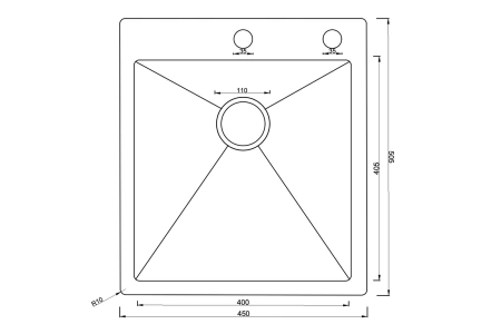 Кухонная мойка ARONA  ARS 450*505 SATIN